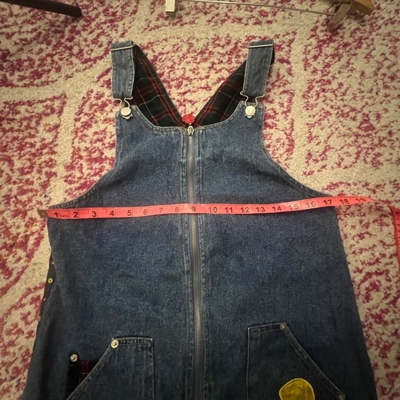 Tweety Looney Tunes Denim Mini Dress Overalls Embroidered 16 (XS/Small) - Picture 8 of 10